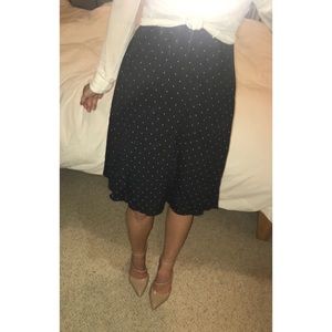 NEW Loft Polka Dot A-Line Flowy Skirt